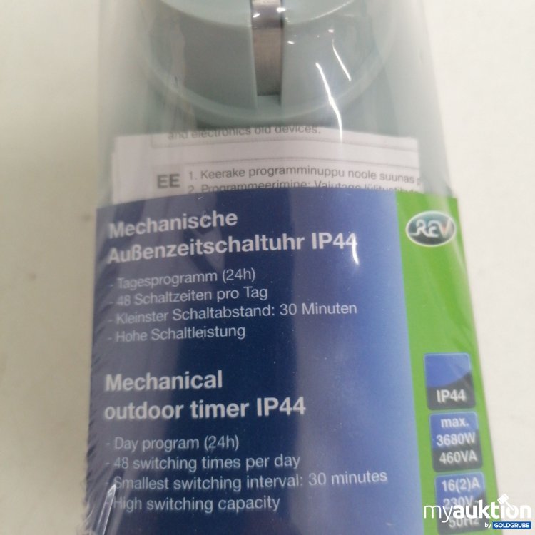 Artikel Nr. 629479 Artikel Nr. 629479: Rev mechanische Außenzeitschaltuhr IP44