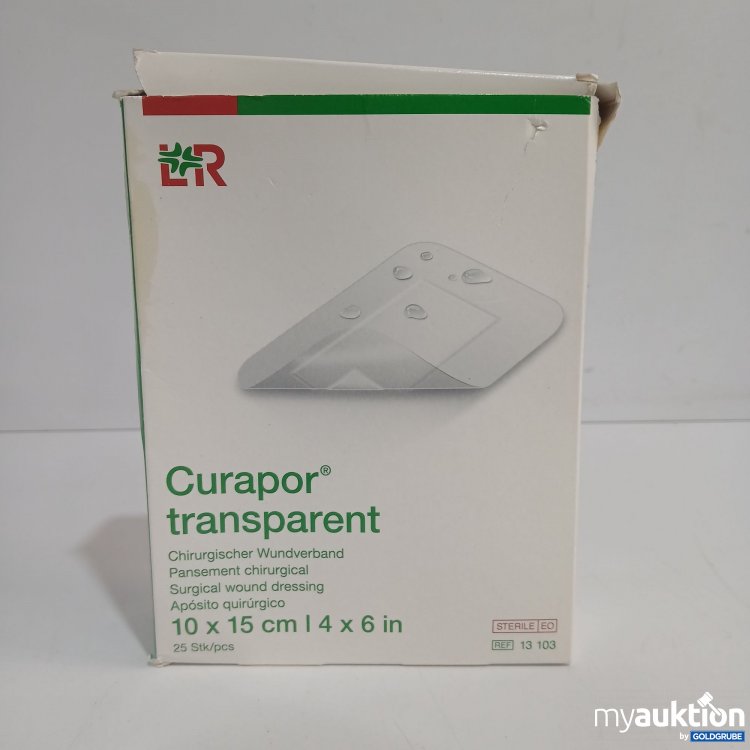 Artikel Nr. 910480 Artikel Nr. 910480: LR Curapor transparent Chirugischer Wundverband 10x15cm 25Stk