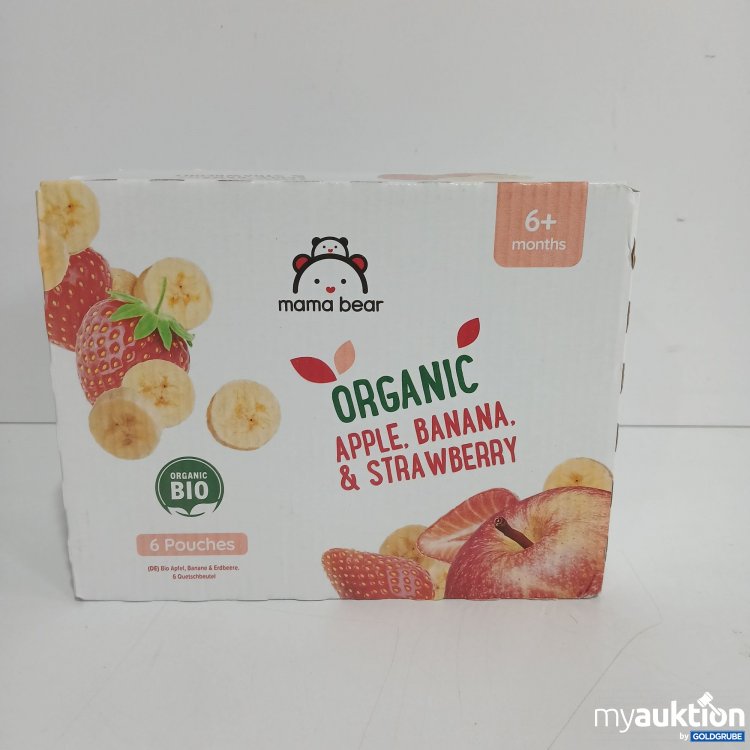 Artikel Nr. 818481: Mama bear Organic Apple,Banana & Strawberry 6 Pouches 6+