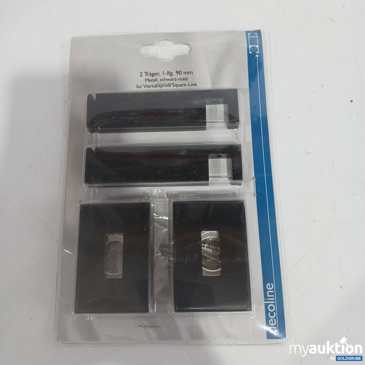 Artikel Nr. 855481 Artikel Nr. 855481: Decoline 2Träger 1lfg. 90mm Metall schwarz-matt