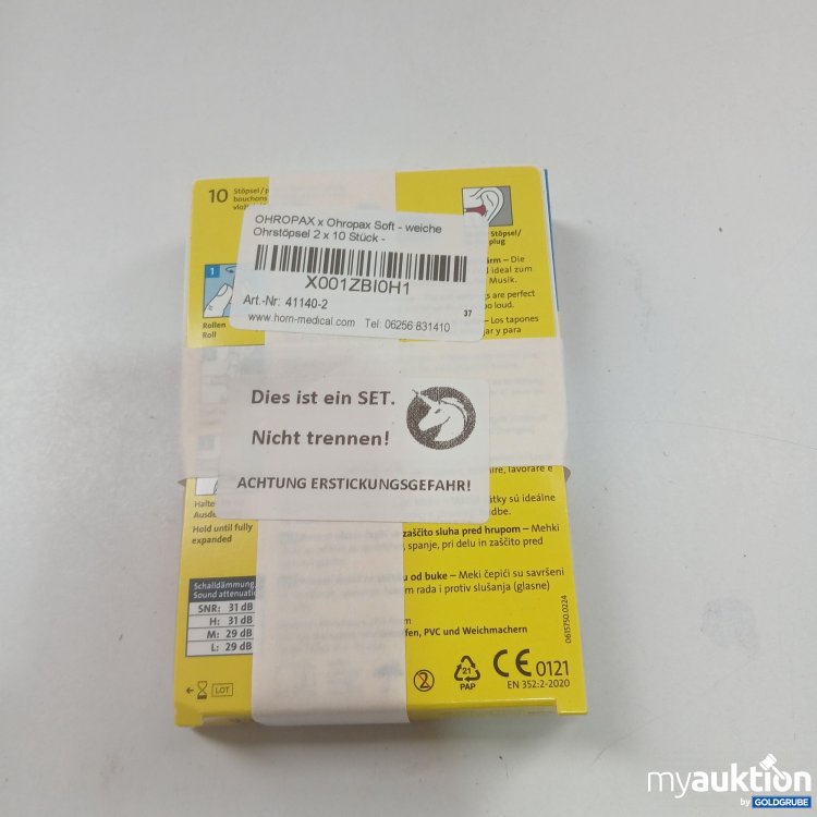 Artikel Nr. 861481: Ohropax Soft Ohrenstöpsel 2er Pack x10 Stück 