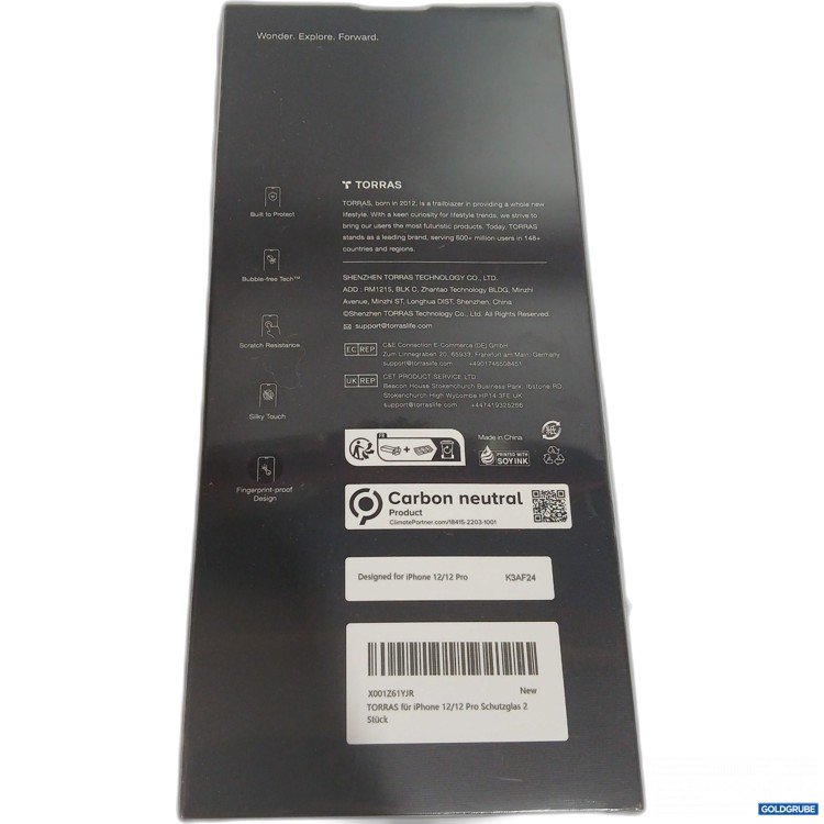 Artikel Nr. 882481: Torras Schutzglas für iPhone 12/12Pro 