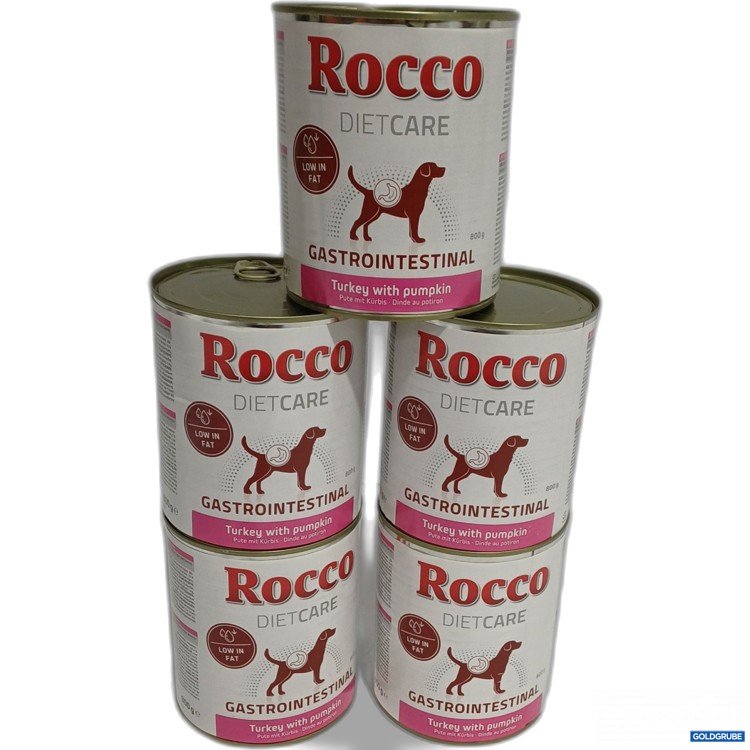 Artikel Nr. 890481 Artikel Nr. 890481: Rocco Dietcare für Hunde Pute mit Kürbis 5 Stück a800G
