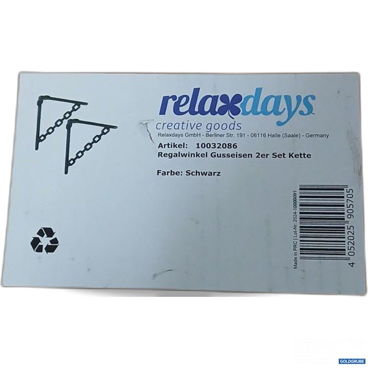 Artikel Nr. 918481: relaxdays Regalwinkel Gusseisen 2er Set Kette