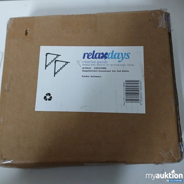 Artikel Nr. 918481: relaxdays Regalwinkel Gusseisen 2er Set Kette