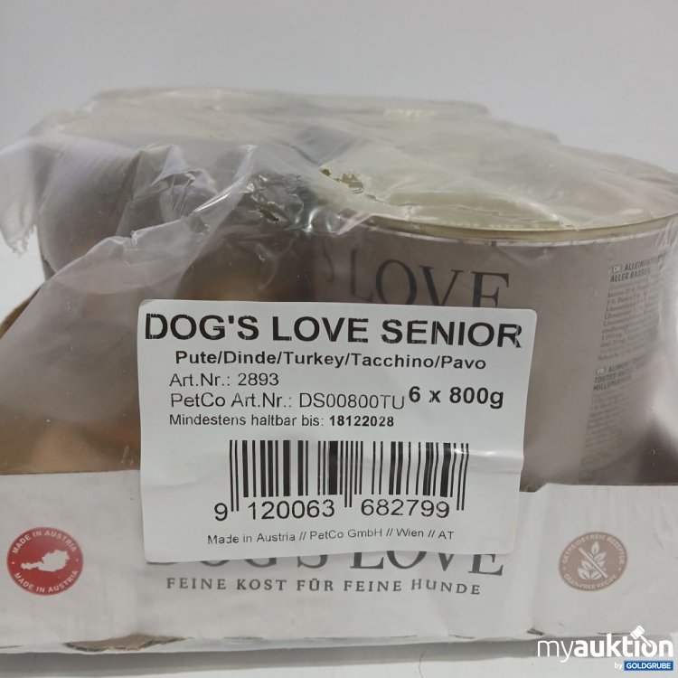 Artikel Nr. 973481: DOG'S LOVE SENIOR Pute/Dinde/Turkey/Tacchino/Pavo 5x800 g