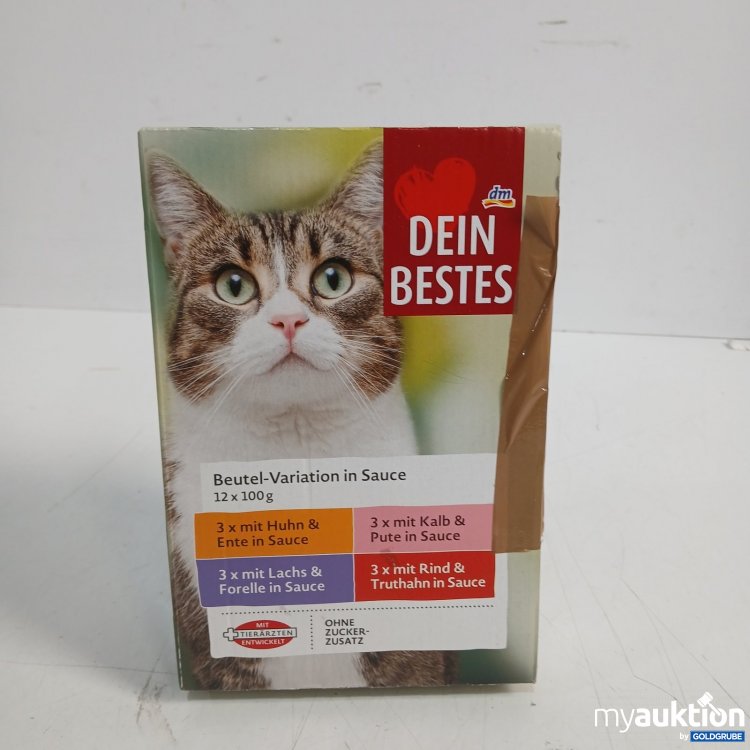 Artikel Nr. 470482: Dein Bestes 12 x 100 g Katzenfutter Beutel-Variation in Sauce