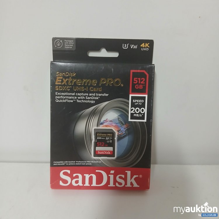 Artikel Nr. 917482 Artikel Nr. 917482: SanDisk Extreme Pro SDXC UHS-I Card 512GB