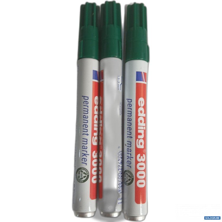Artikel Nr. 981482: Edding Permanent Marker 3000 1,5-3mm grün 3Pack