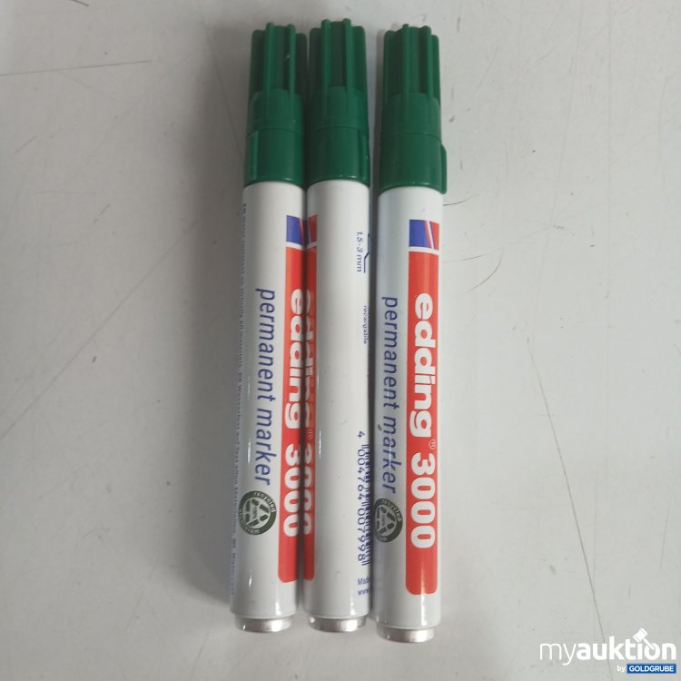 Artikel Nr. 981482: Edding Permanent Marker 3000 1,5-3mm grün 3Pack