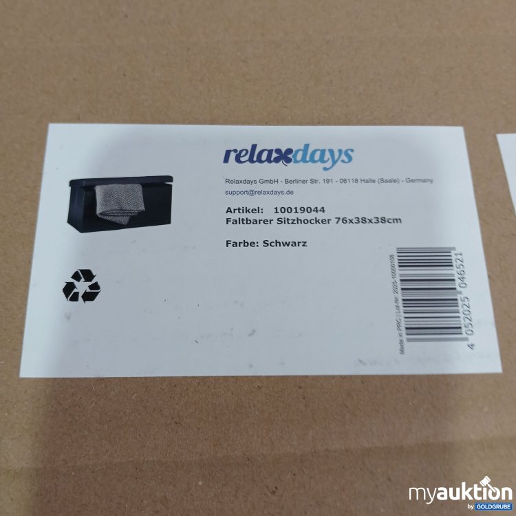 Artikel Nr. 982482 Artikel Nr. 982482: Relaxdays Faltbarer Sitzhocker 10019045