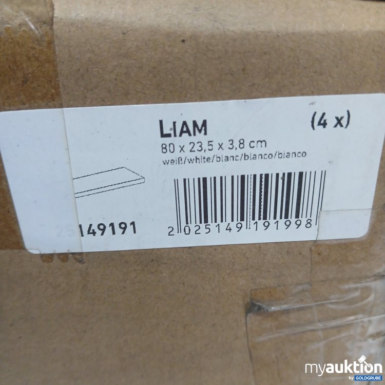 Artikel Nr. 448483 Artikel Nr. 448483: LIAM Regalboden 80 23,5 3,8 cm weiß 4stk