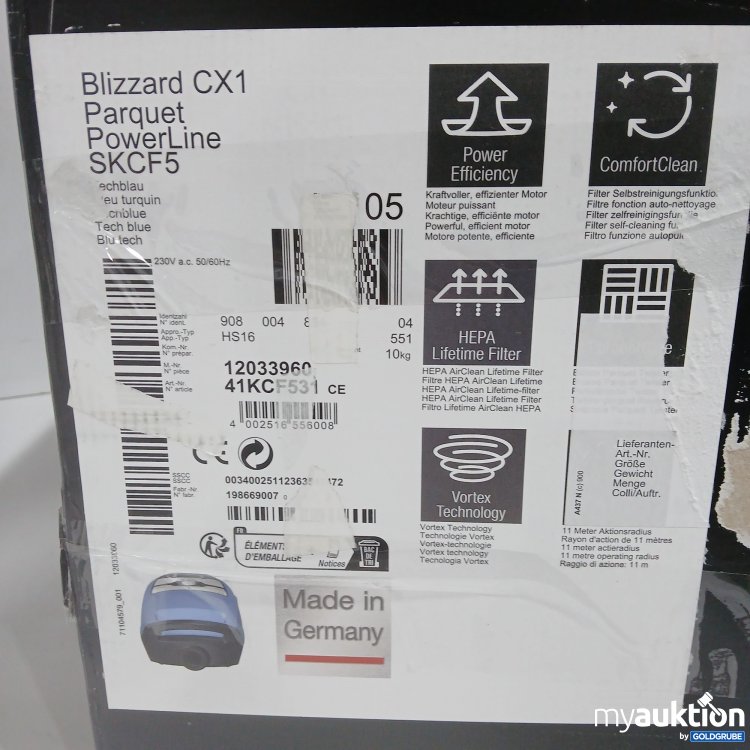 Artikel Nr. 903483: Miele Blizzard CX1 Parquet PowerLine SKCF5 Techblau 