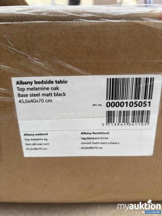 Artikel Nr. 921484: Albany Nachttisch Melamin Eiche Stahl schwarz