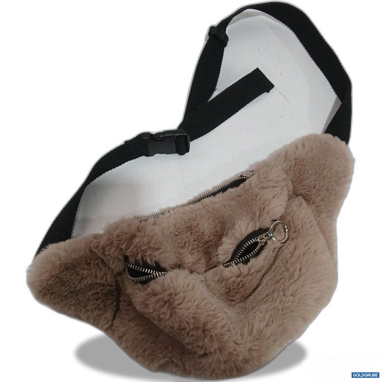 Artikel Nr. 443485: Bauchtasche braun flauschig 