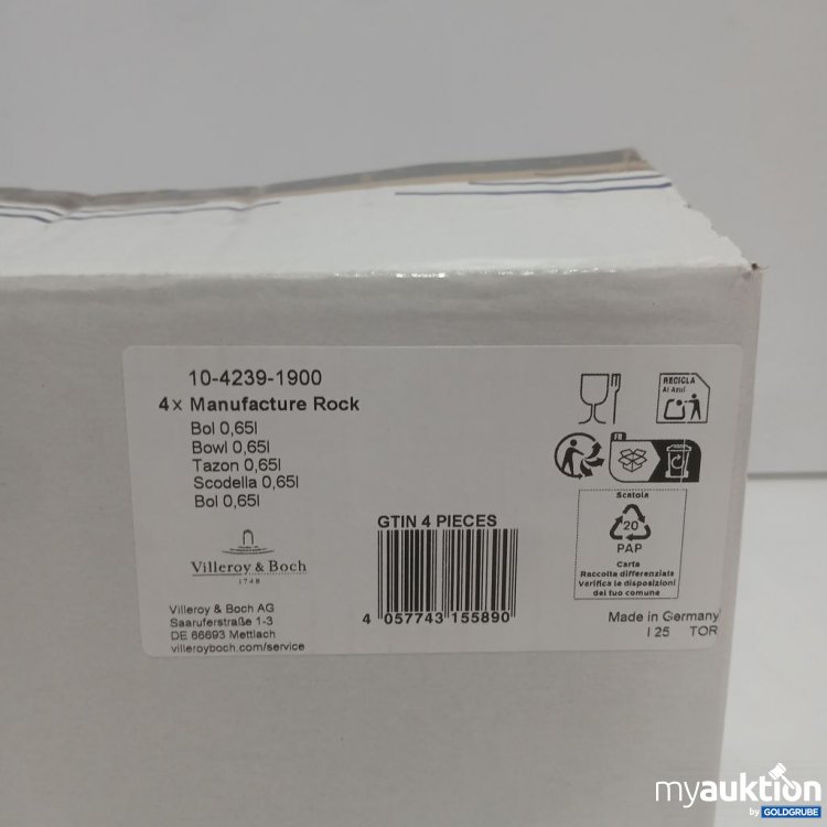 Artikel Nr. 447485: Villeroy & Boch Manufacture Rock Bowl 4x0.65 l