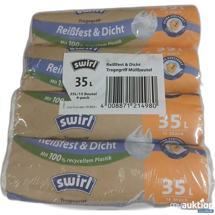 Artikel Nr. 922485: swirl Müllbeutel Tragegriff 35 L 15 Stück