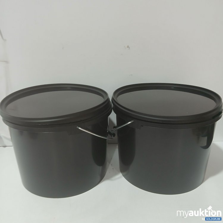 Artikel Nr. 993485: Diverser Eimer mit Deckel schwarz DM ca 28cm, Höhe ca 22cm 2Stk