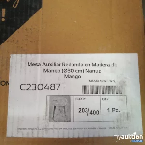 Auktion Sklum Runder Mango-Holz Beistelltisch C230487