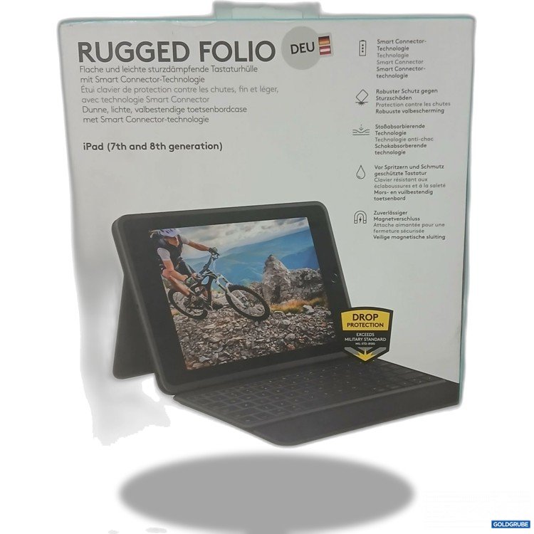 Artikel Nr. 917486 Artikel Nr. 917486: Logitech Rugged Folio Tastaturhülle iPad (7th and 8th generation) DEU