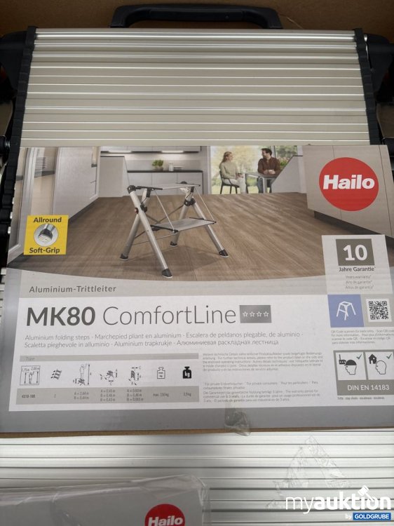 Artikel Nr. 921486: Hailo MK80 ComfortLine Aluminium-Trittleiter 150kg