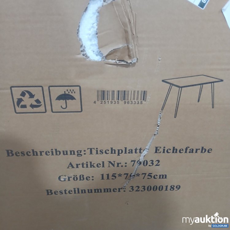 Artikel Nr. 438487: Tischplatte Eichefarbe 79032 115x75x75cm