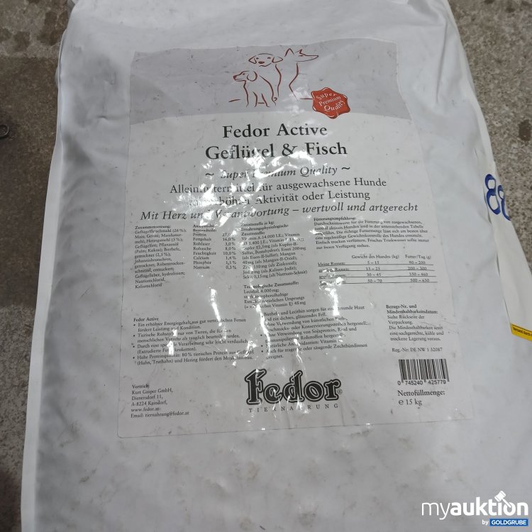 Artikel Nr. 816487: Fedor Active Geflügel & Fisch Hundefutter 15kg