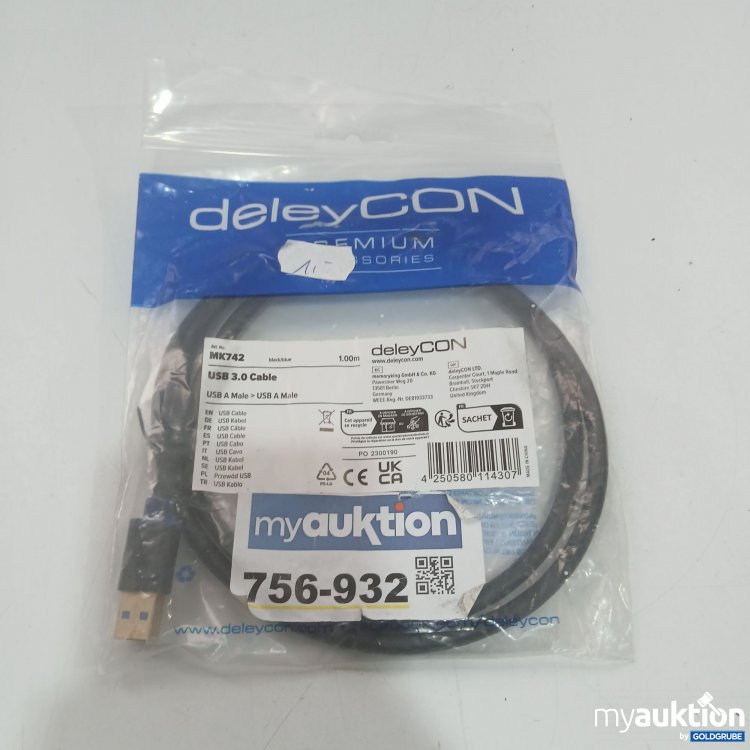 Artikel Nr. 906487 Artikel Nr. 906487: DeleyCon USB Kabel 1m
