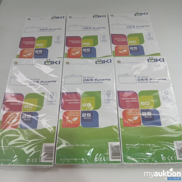Artikel Nr. 831488: Öki C6/5 Kuverts 6er Pack x25 Stück