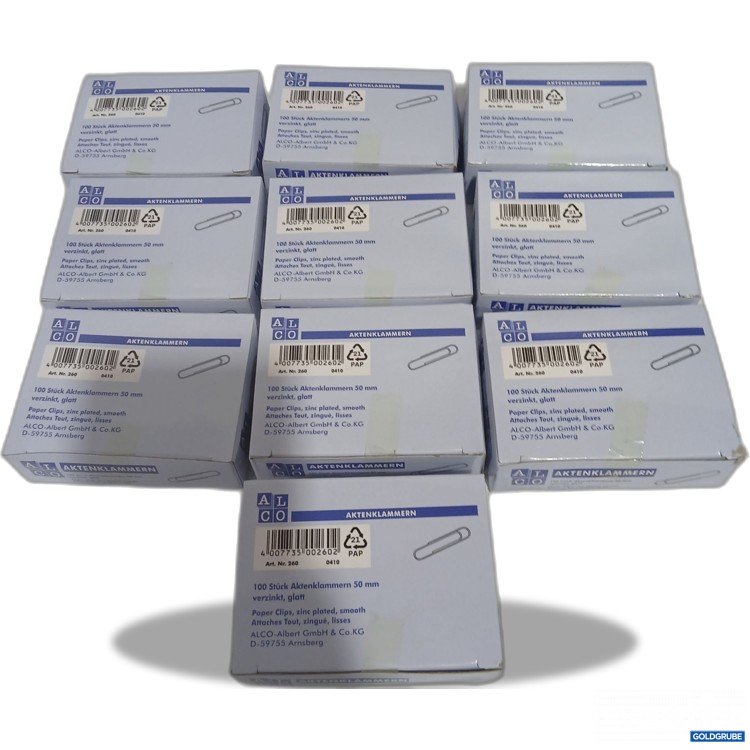 Artikel Nr. 914488: Alco Aktenklammern je 10x100Stk 