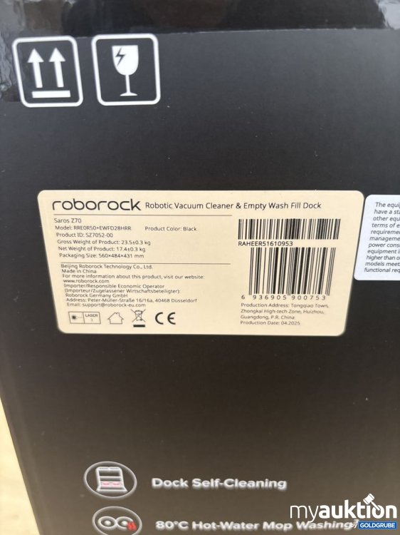 Artikel Nr. 921488: Roborock Saros Z70 Robotic Vacuum Cleaner & Empty Wash Fill Dock 17.43kg