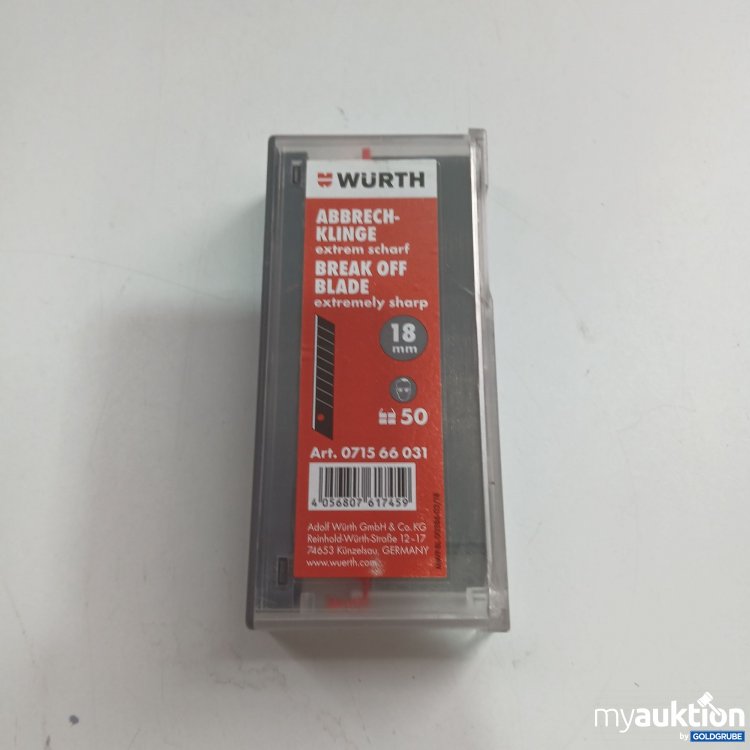 Artikel Nr. 439489: Würth Abbrechklinge 18mm 071566031 50x