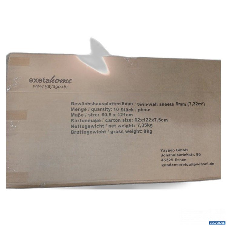 Artikel Nr. 445489 Artikel Nr. 445489: exetahome Gewächshausplatten 6mm 60,5 x121 cm
