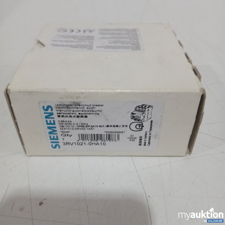 Artikel Nr. 448489: Siemens Leistungsschutzschalter 3RV1021-0HA10