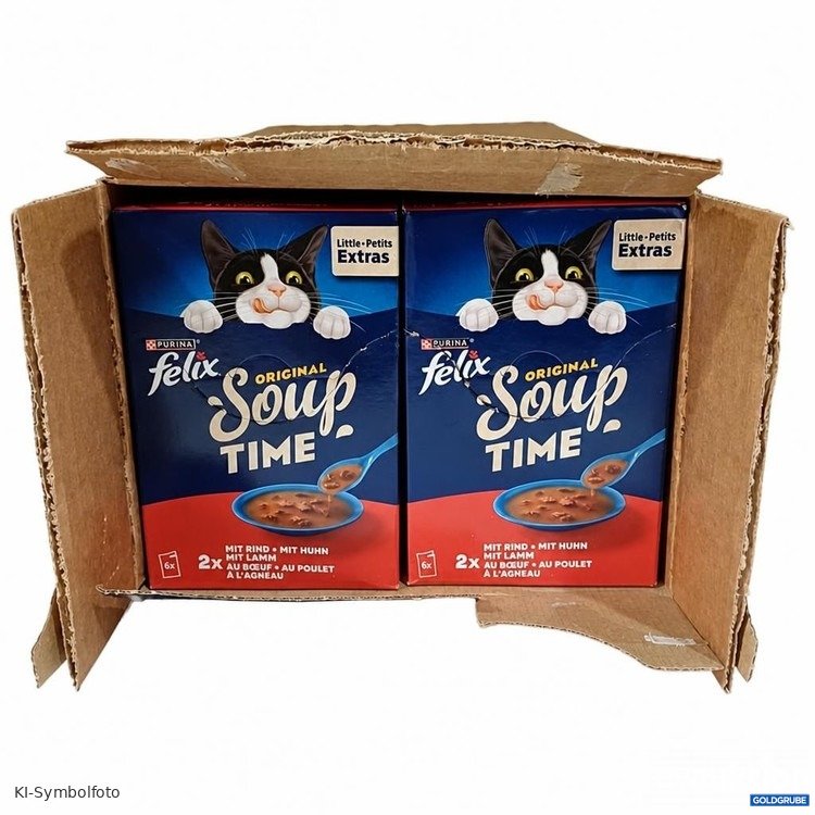 Artikel Nr. 471489: Purina Felix 6x Soup Time Katzenfutter mit Rind, Huhn und Lamm 6 x 48g pro Pkg.