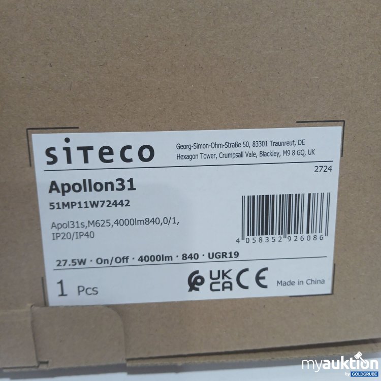Artikel Nr. 522489: Siteco Apollon31 LED Licht 27.5W ca.62x62cm