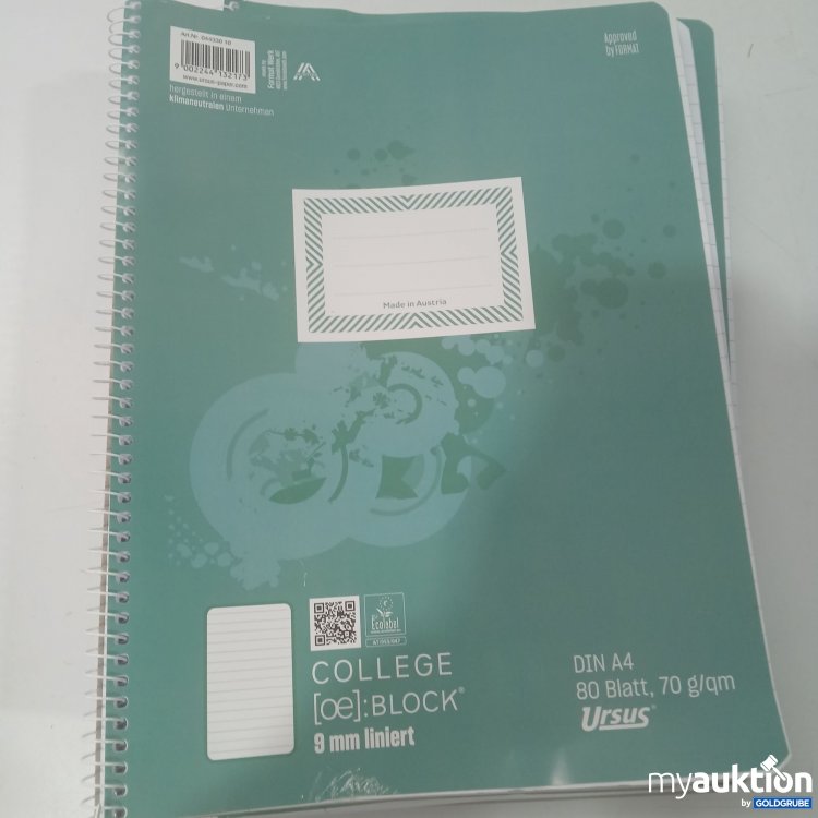 Artikel Nr. 873490: College Block 9mm liniert  DIN A4 80Blatt 8Stk