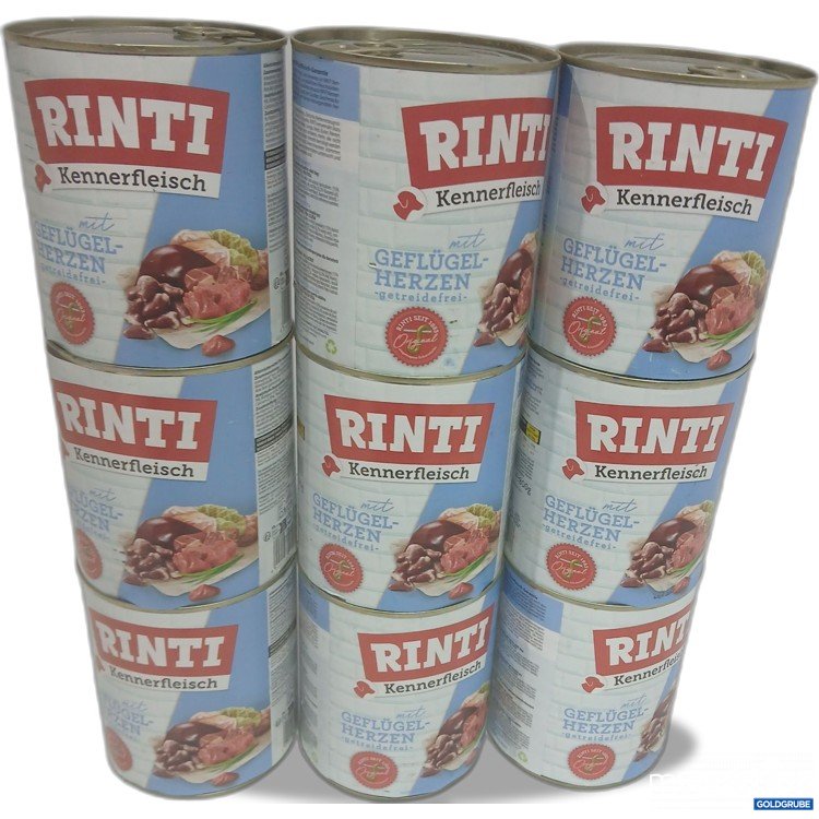 Artikel Nr. 890490 Artikel Nr. 890490: Rinti Kennerfleisch mit Geflügel-Herzen 9x800g