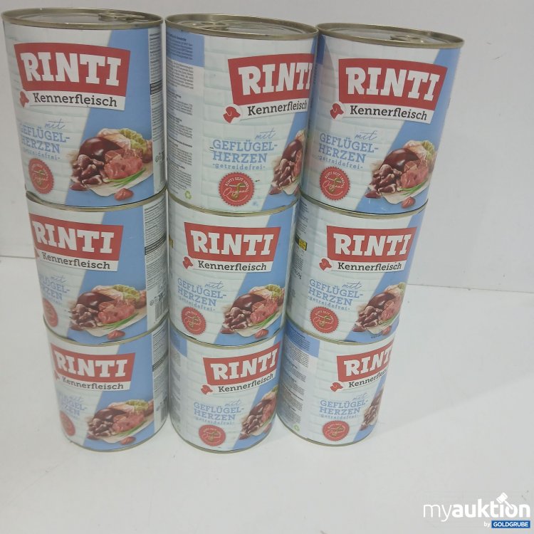 Artikel Nr. 890490 Artikel Nr. 890490: Rinti Kennerfleisch mit Geflügel-Herzen 9x800g
