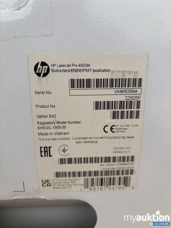 Artikel Nr. 921490: HP LaserJet Pro 4002dn