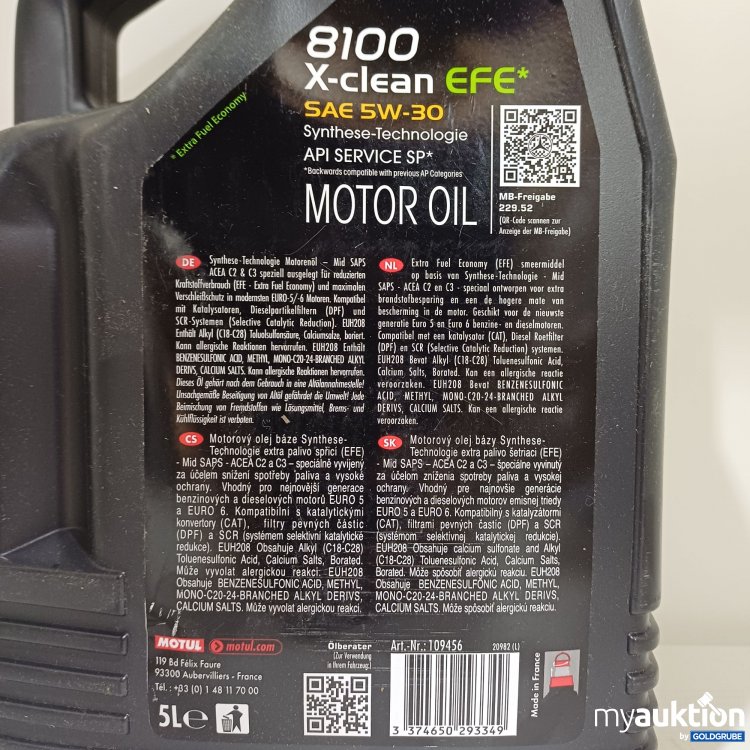 Artikel Nr. 985490: Motul 8100 X-clean EFE 5W-3, 5L