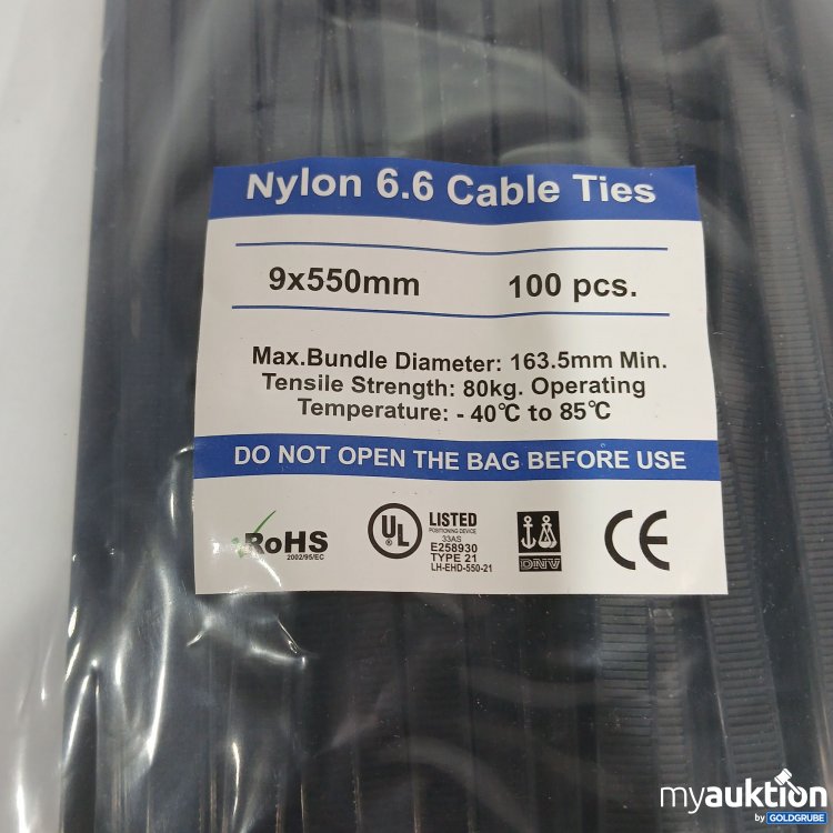 Artikel Nr. 997490: Nylon 6.6  able Ties 9x550mm 100 Stk