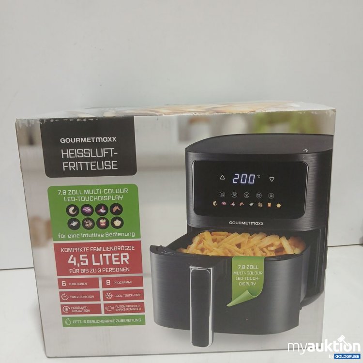 Artikel Nr. 447491 Artikel Nr. 447491: GOURMETmaxx Heißluftfritteuse 4,5 Liter