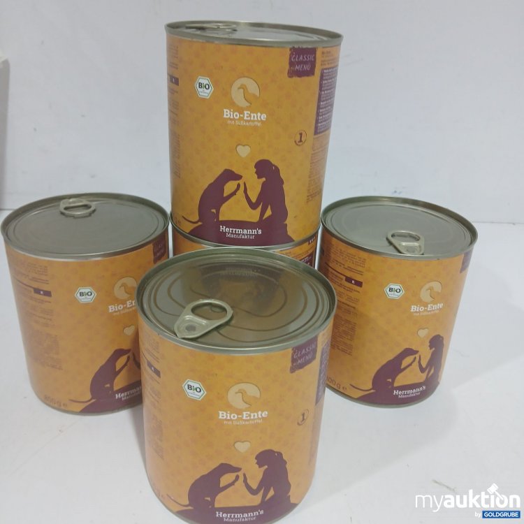 Artikel Nr. 890491: Herrmann's Manufaktur Bio Ente mit Süßkartoffel 5x800g