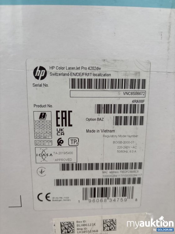 Artikel Nr. 921491: HP Color LaserJet Pro 4202dw