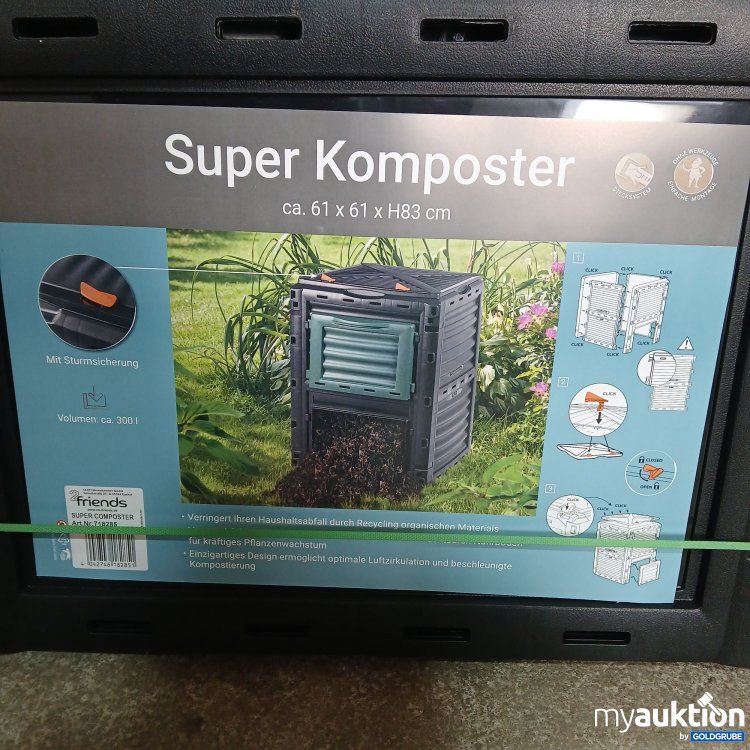 Artikel Nr. 961491: 2friends Super Komposter 61x61xH83cm 