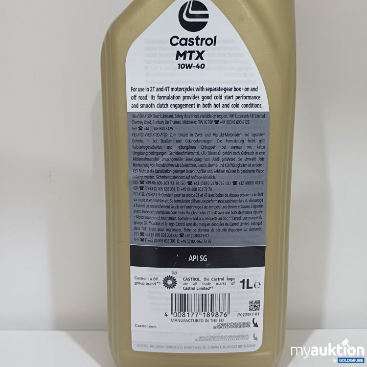 Artikel Nr. 985491: Castrol MTX 10W-40, Motorrad, 1L