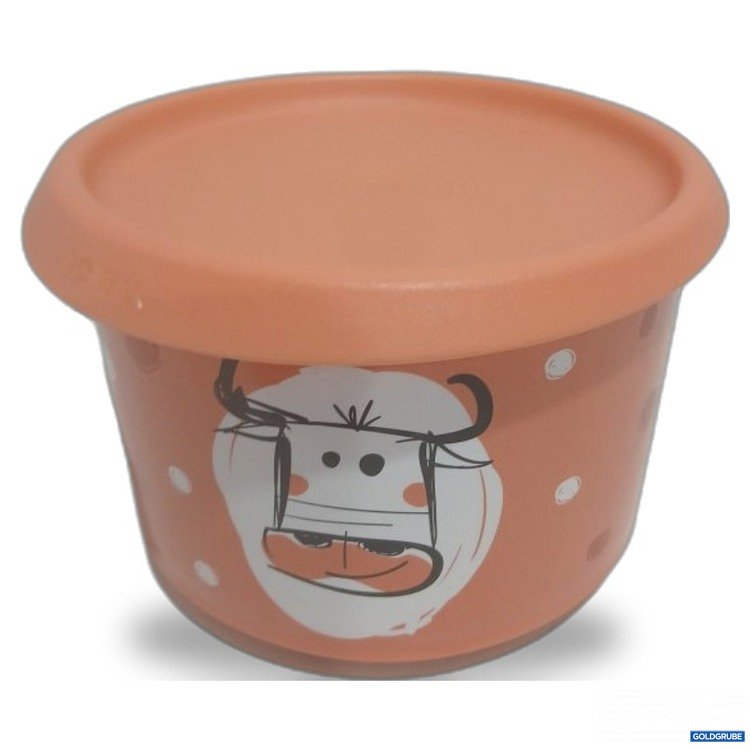 Artikel Nr. 445493 Artikel Nr. 445493: Tupperware Aufbewahrungsdose mit Deckel orange Kuh-Motiv