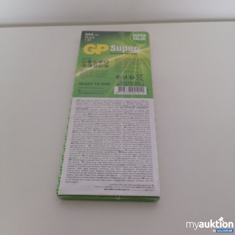 Artikel Nr. 637493 Artikel Nr. 637493: GP Super Alkaline AAA 40Stk.