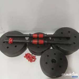 Auktion Hantel-Set (2 Stk.) mit Gewichten Gesamtgewicht: 14,5 kg Innendurchmesser: 2,5 cm